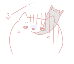 chubby and fatty cat sticker #9375373