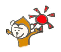 Monkichi of a pretty monkey sticker #9375411