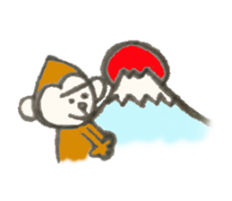 Monkichi of a pretty monkey sticker #9375412