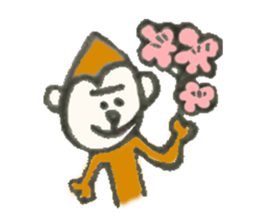 Monkichi of a pretty monkey sticker #9375413