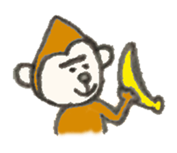Monkichi of a pretty monkey sticker #9375415