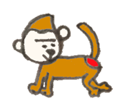 Monkichi of a pretty monkey sticker #9375416