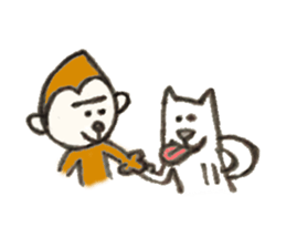 Monkichi of a pretty monkey sticker #9375433