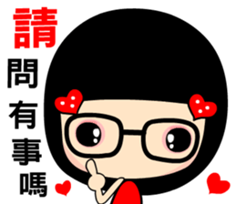 Love and joyful girl sticker #9376365