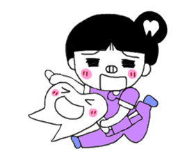 Teeth decayed pig sister sticker #9376673