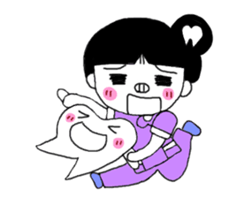 Teeth decayed pig sister sticker #9376673