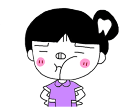 Teeth decayed pig sister sticker #9376675