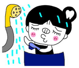 Teeth decayed pig sister sticker #9376676