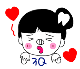 Teeth decayed pig sister sticker #9376687