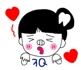 Teeth decayed pig sister sticker #9376687