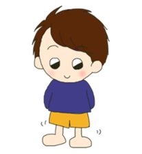 little boy and girl sticker #9377168