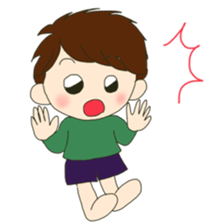 little boy and girl sticker #9377172