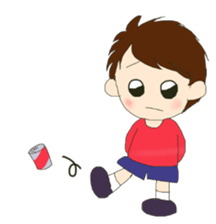 little boy and girl sticker #9377174