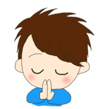 little boy and girl sticker #9377178