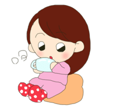 little boy and girl sticker #9377190