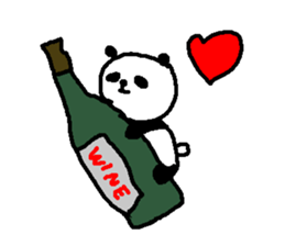 Panda Love sake! sticker #9377310