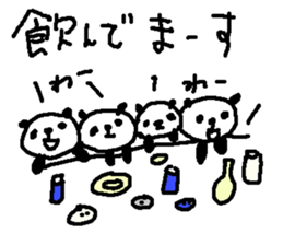 Panda Love sake! sticker #9377316