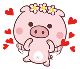 Strawberry Pig In A Strawberry Field sticker #9378460