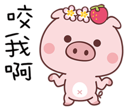 Strawberry Pig In A Strawberry Field sticker #9378469