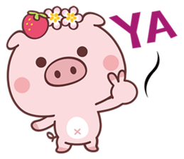 Strawberry Pig In A Strawberry Field sticker #9378480