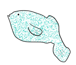 Transparent pretty ameba sticker #9379941