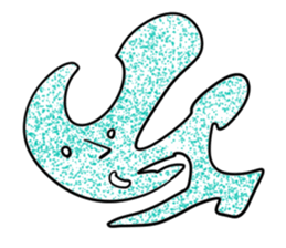 Transparent pretty ameba sticker #9379959