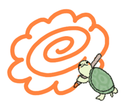 Green turtle Jyunichi sticker #9379993