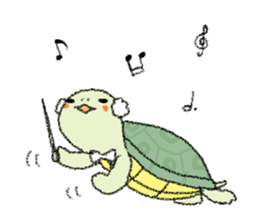Green turtle Jyunichi sticker #9379999