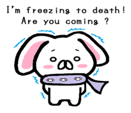 Winter of lop-eared rabbit TAREMIN ! sticker #9381329