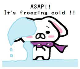 Winter of lop-eared rabbit TAREMIN ! sticker #9381331