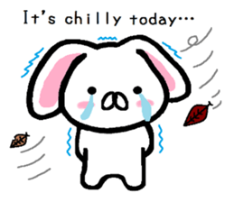 Winter of lop-eared rabbit TAREMIN ! sticker #9381335