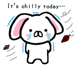 Winter of lop-eared rabbit TAREMIN ! sticker #9381335