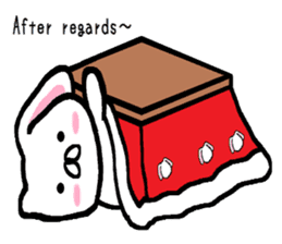 Winter of lop-eared rabbit TAREMIN ! sticker #9381336