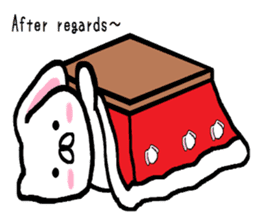Winter of lop-eared rabbit TAREMIN ! sticker #9381336