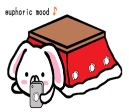 Winter of lop-eared rabbit TAREMIN ! sticker #9381337