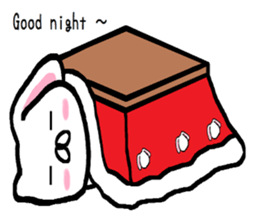 Winter of lop-eared rabbit TAREMIN ! sticker #9381338