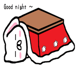 Winter of lop-eared rabbit TAREMIN ! sticker #9381338