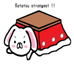 Winter of lop-eared rabbit TAREMIN ! sticker #9381339