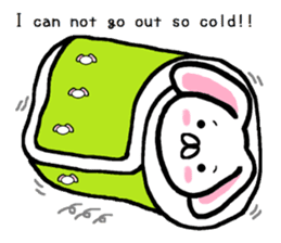 Winter of lop-eared rabbit TAREMIN ! sticker #9381340