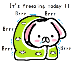 Winter of lop-eared rabbit TAREMIN ! sticker #9381341