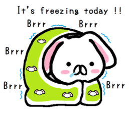 Winter of lop-eared rabbit TAREMIN ! sticker #9381341