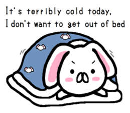 Winter of lop-eared rabbit TAREMIN ! sticker #9381342