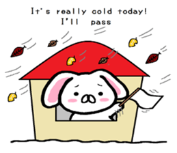 Winter of lop-eared rabbit TAREMIN ! sticker #9381345