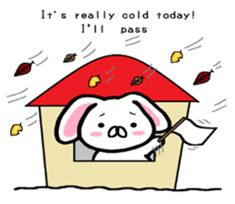 Winter of lop-eared rabbit TAREMIN ! sticker #9381345