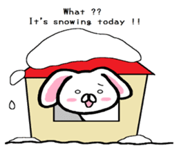 Winter of lop-eared rabbit TAREMIN ! sticker #9381346