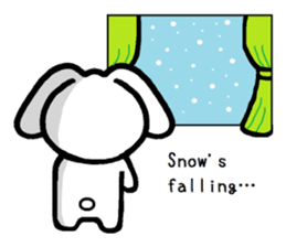 Winter of lop-eared rabbit TAREMIN ! sticker #9381347