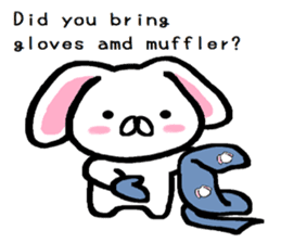 Winter of lop-eared rabbit TAREMIN ! sticker #9381348