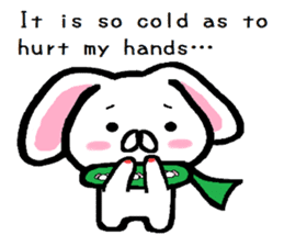 Winter of lop-eared rabbit TAREMIN ! sticker #9381349