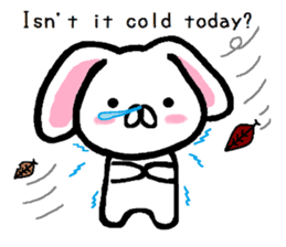 Winter of lop-eared rabbit TAREMIN ! sticker #9381350