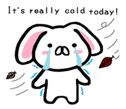 Winter of lop-eared rabbit TAREMIN ! sticker #9381351